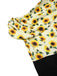 Combinaison jaune à col oblique tournesol des années 1930