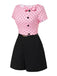 Combishort rose à pois et nœud des années 1950