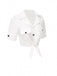 Chemisier blanc boutonné en pur coton des années 1960