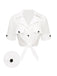 Chemisier blanc boutonné en pur coton des années 1960