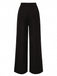 Pantalon droit noir à bordure contrastée des années 1950