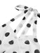 Robe blanche en mousseline à pois et ceinture cocktail années 1950