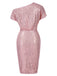 Robe crayon unie à une épaule à paillettes et nœud années 1960