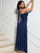 Robe bandeau bleue en maille à pierres précieuses années 1930 avec foulard