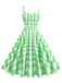 Robe à carreaux vichy et bretelles froncées des années 1950