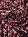 Robe rouge épaules dénudées petites fleurs des années 1940
