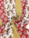 Combinaison jaune motif tribal floral bohème des années 1970