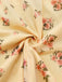 Robe jaune petites fleurs en maille sans manches et ruban années 1930