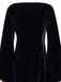 Robe en velours à manches cloches style Wednesday Addams des années 1930