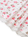 Robe patchwork en dentelle rose à bretelles roses des années 1940
