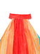 Combinaison rayée multicolore col licou et ceinture des années 1960