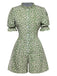 Combishort à manches bouffantes et col plissé marguerite des années 1940