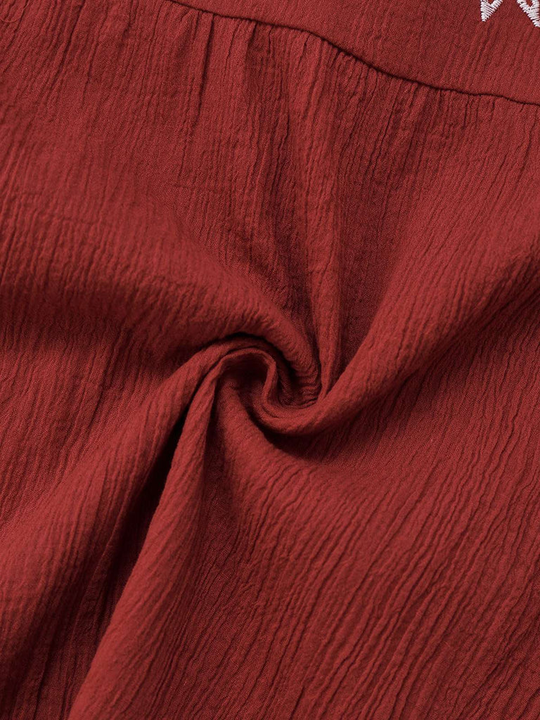 Robe broderie fleur texturée à col en V profond années 1930