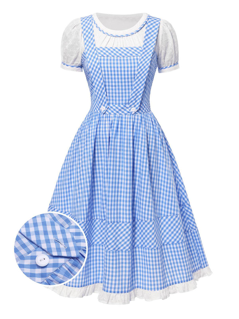 [Prévente] 2PCS Haut et robe coton à carreaux années 1950