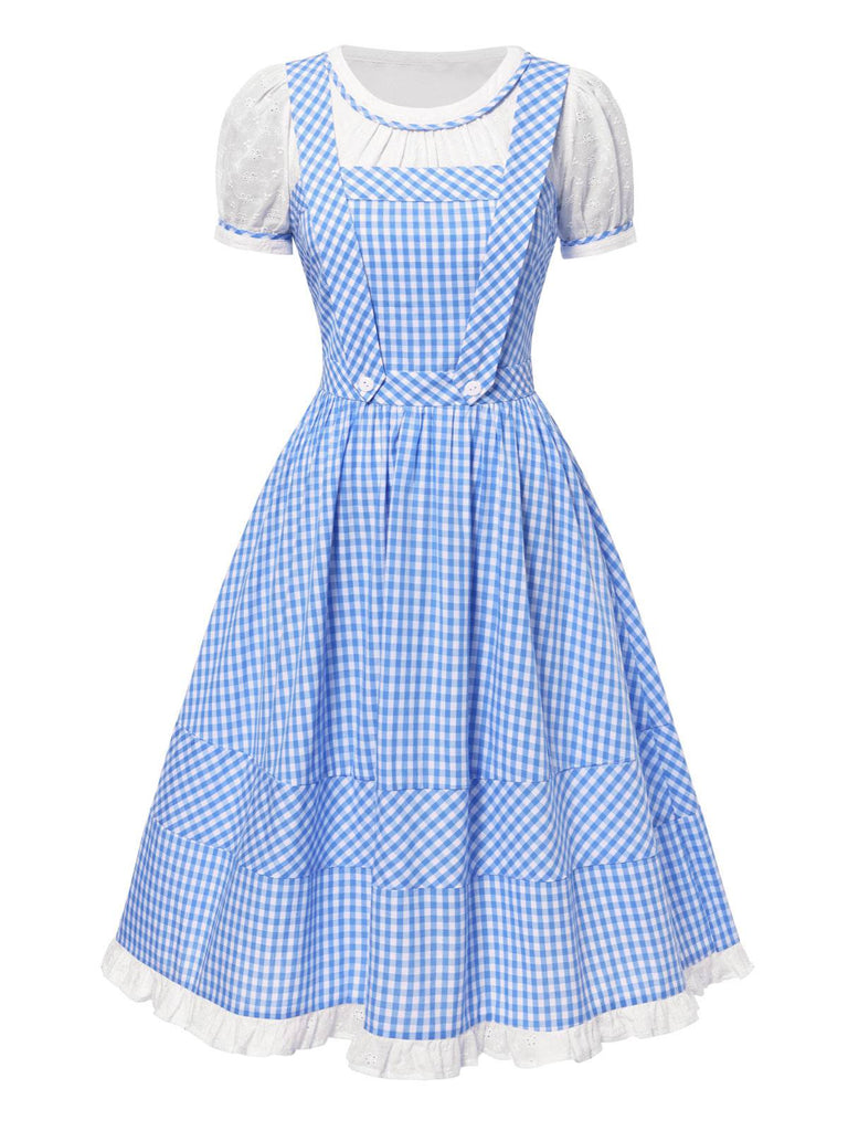 [Prévente] 2PCS Haut et robe coton à carreaux années 1950