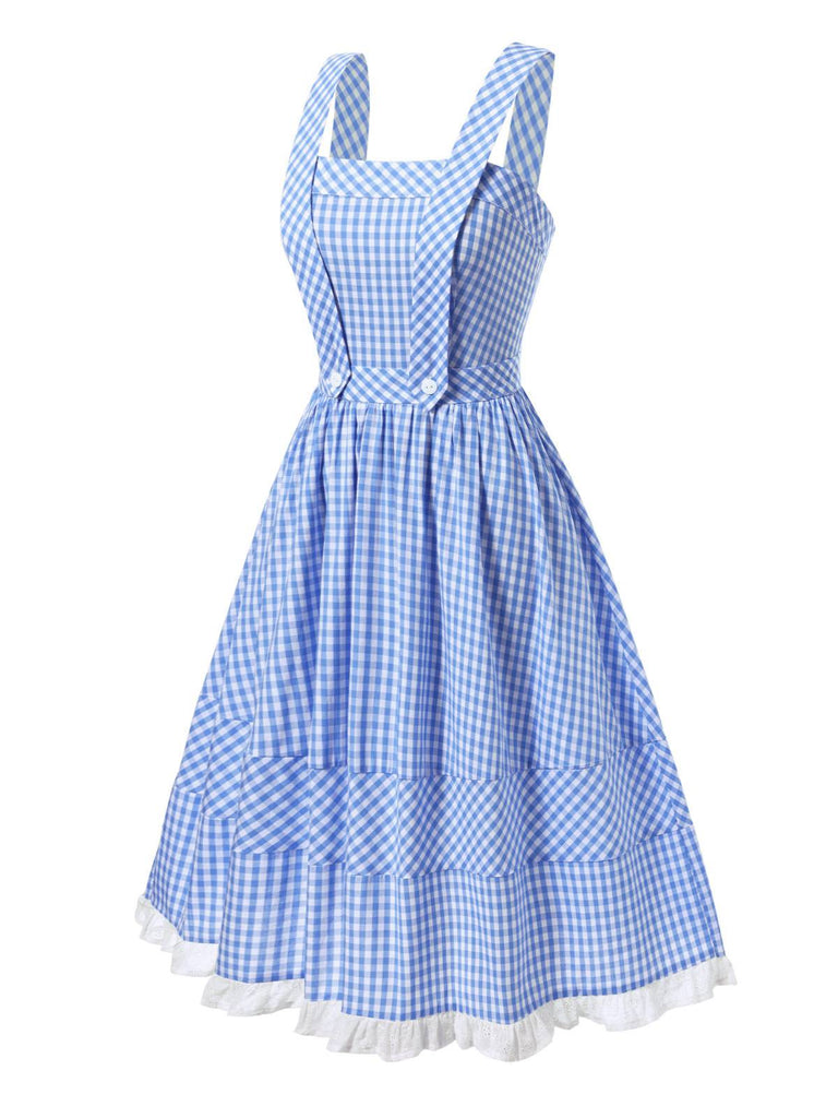 [Prévente] 2PCS Haut et robe coton à carreaux années 1950