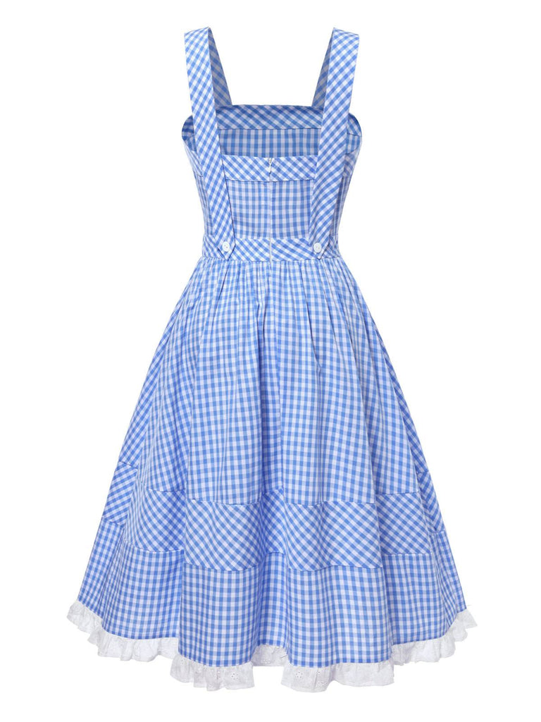 [Prévente] 2PCS Haut et robe coton à carreaux années 1950