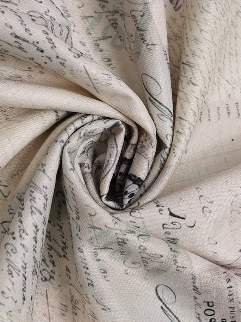 Robe papillons des journal patchwork kaki années 1950