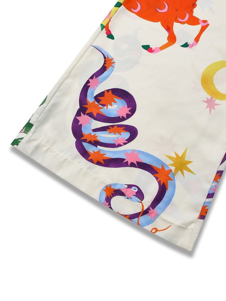 Combinaison multicolore motifs animaux dessin animé années 1930