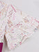 Rose Viole 1950s Sweetheart Bell Sleeves Floral Dress
