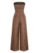 Combinaison bustier fendue style bohème des années 1970