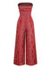 Combinaison bustier fendue style bohème des années 1970