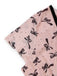 Robe rose en maille col V imprimé nœuds des années 1960