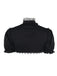 2PCS Châle et robe à lacets brodée de fleurs gothique noire et bleue des années 1980