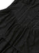 Robe corset bouffante noire en maille creuse des années 1950