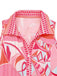 Combinaison bohème rose à revers et ceinture des années 1930
