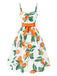 [Prévente] Robe orange à bretelles et nœud à la taille années 1950
