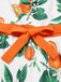 [Prévente] Robe orange à bretelles et nœud à la taille années 1950