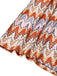 Combishort revers multicolore style bohème motifs d'arbres des années 1970