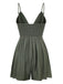 Combishort vert foncé à smocks brodé années 1950