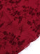 Robe en maille fleurie col v rouge vin des années 1930