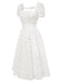 [Prévente] Robe blanche en coton petites fleurs des années 1950