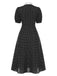 [Prévente] Robe noire à pois et col noué des années 40
