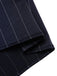 Robe bleue plissée rayures et ceinture années 1960