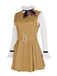2PCS Ensemble de costume Megan kaki col volants des années 1960