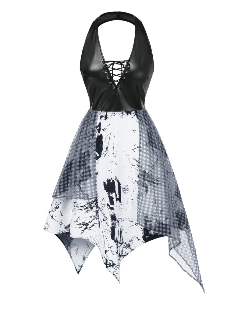 [Prévente] Robe graffiti en cuir steampunk des années 1980