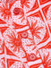 Combishort rose totem soleil boutonnée années 1950
