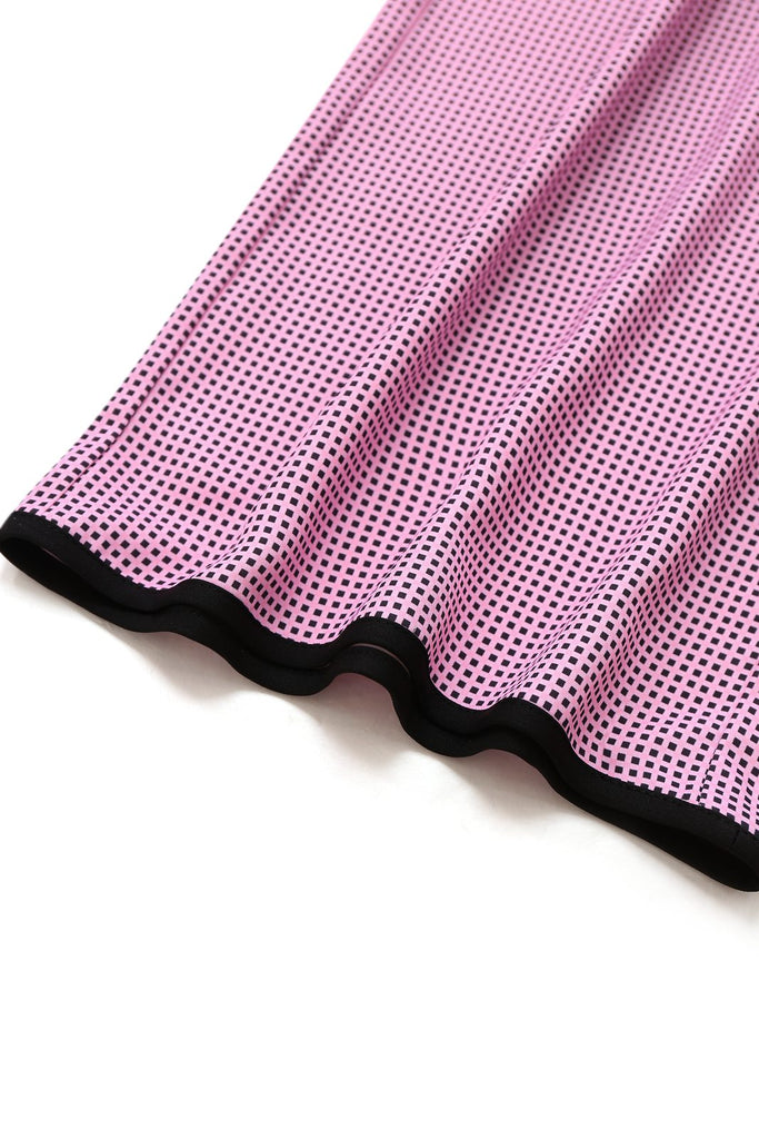 [Prévente] Combinaison rose bustier à pois et carreaux années 1930
