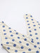 Robe à fleurs bleu et abricot larges bretelles col V profond des années 1960