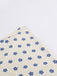 Robe à fleurs bleu et abricot larges bretelles col V profond des années 1960