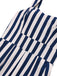Combinaison bleue à rayures verticales et palmiers des années 1930