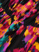 Combishort multicolore motifs abstraits à volants épaules dénudées années 1960