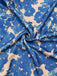 Robe bleue à bretelles motif floral des années 1940