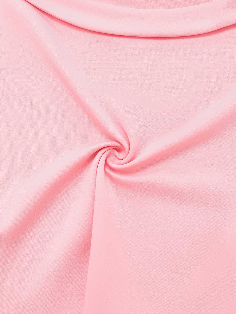 [Prévente] Haut rose uni sans manches à col bateau années 1950