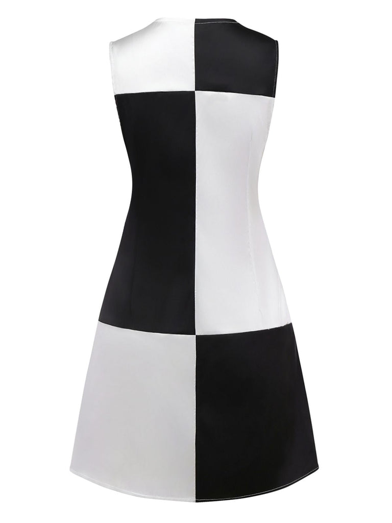 [Prévente] Robe color block noire et blanche années 1960