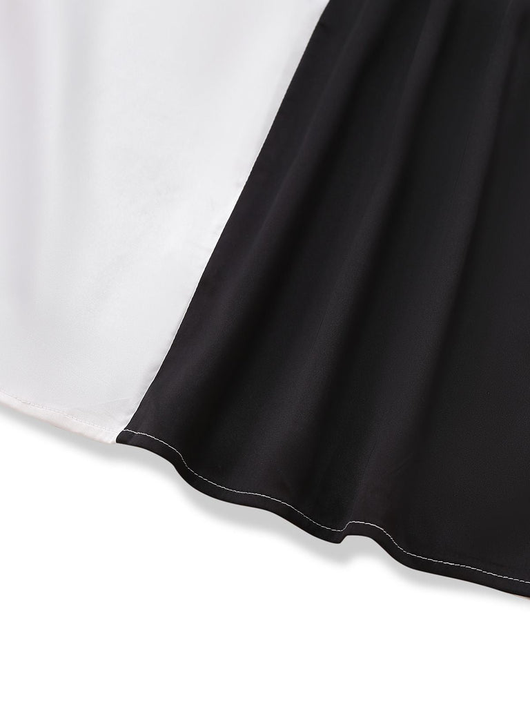 [Prévente] Robe color block noire et blanche années 1960